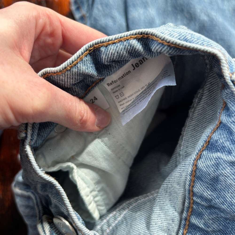 Reformation Georgia High Rise Flare Jeans Size 24 - Picture 8 of 10